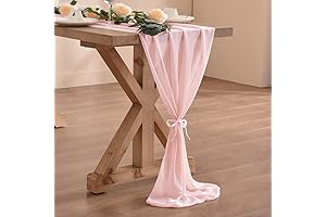 Socomi Pink Sheer Table Runner: Graceful Elegance for Special Occasions