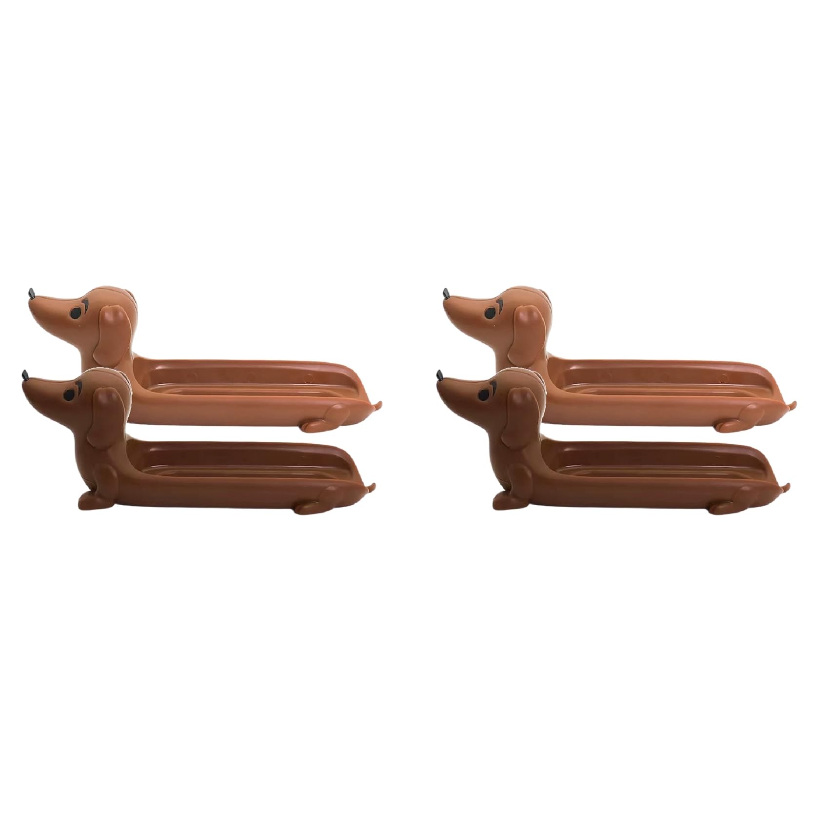 Aundhegrtt 4x Puppy Shaped Serving Tray Dachshund Snack Holder Hot Dog Holder for Home Family Gatherings Parties