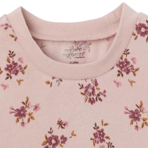 Image of Modern Moments by Gerber Baby Toddler Hacci Snug Fit 2-piece Pajama Set