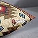 Britimes Throw Pillow Covers, Aztec Kilim Home Art Decor, 18 x 18 Inches Set of 2 Cushion Couch Sofa Cases, Brown Tribal Western Geometric Pillowcases for Bedroom, Living Room Decorative