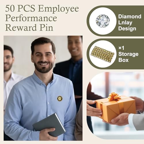 Image of Ferreve 50 /20 Pcs Year of Service Pins Employee Excellence Award Lapel Pin Performance Recognition Reward Anniversary