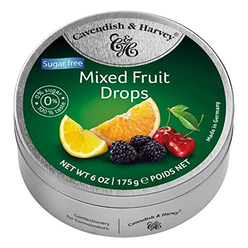 CAVENDISH & HARVEY Sugar Free Mixed Fruit Drops 175g - 9 Pack