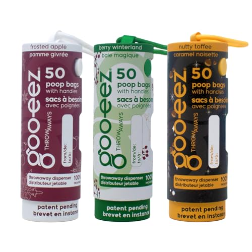 GOO-EEZ Disposable Pet Waste Bag Dispenser 3-Pack (150 ct), Pre-Loaded