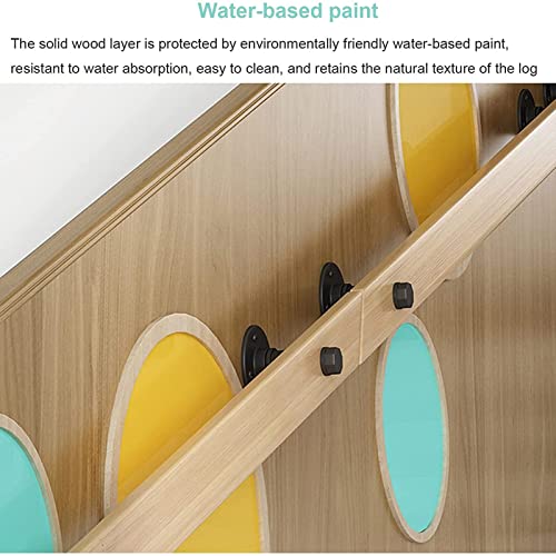 Pasamanos de madera DASHADAO con soporte de pared para escaleras interiores 6
