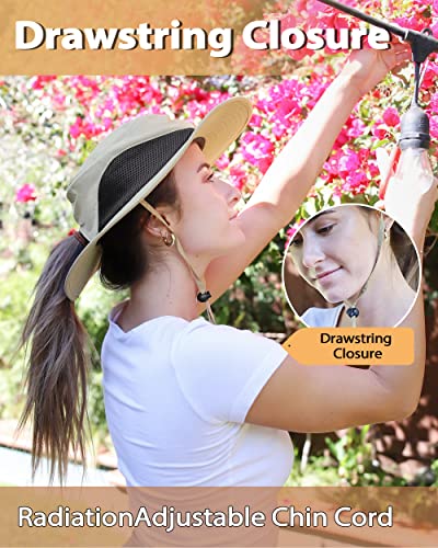 Sombrero de sol Tirrinia para mujer con ala ancha miniatura 3