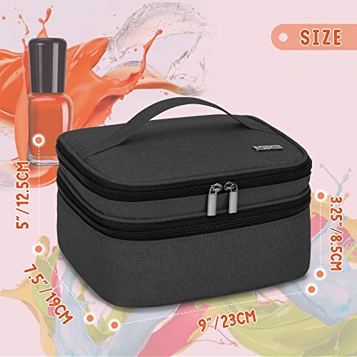 Luxja Nail Polish Carrying Case - Holds 30 Bottles (15Ml - 0.5 Fl.oz), Double-Layer Organizer For Nail Polish And Manicure Set, Black (Bag Only) #TOP4