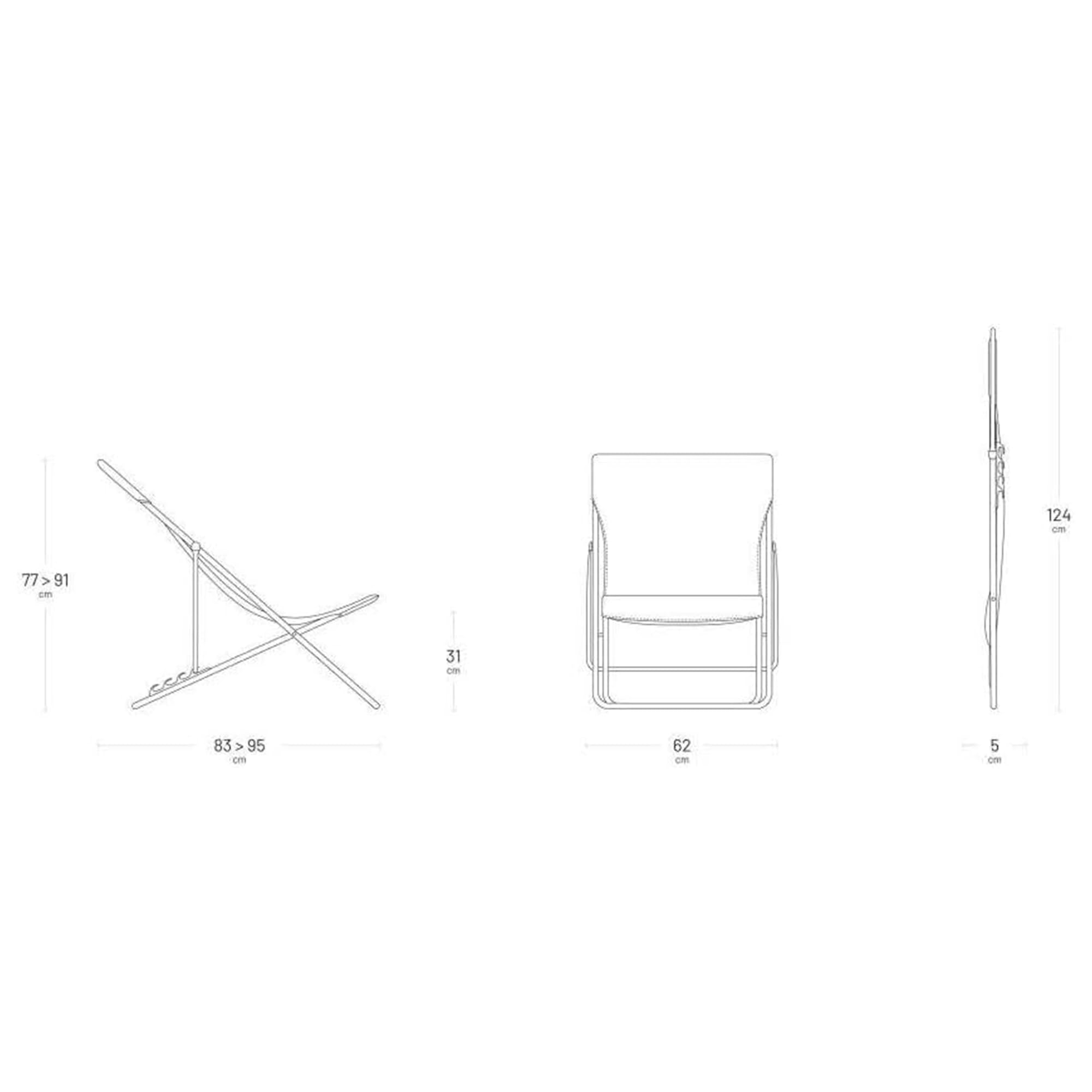 Lafuma - Transat Jardin Pliant Multi-Positions : Largeur 58 cm