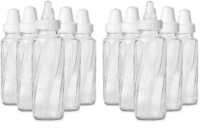 Image of Evenflo Feeding Classic Glass Bottle, Twist Bottles, 8 Oz, 2-Pack of 6 Bottles