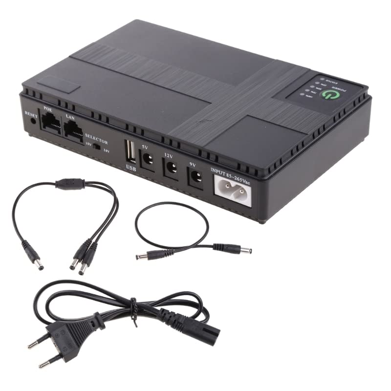 Mini przenośny zasilacz UPS Backup 5V/9V/12V Uninterruptible Power Supply for WiFi, Router 10400mAh Backup Power Adapter