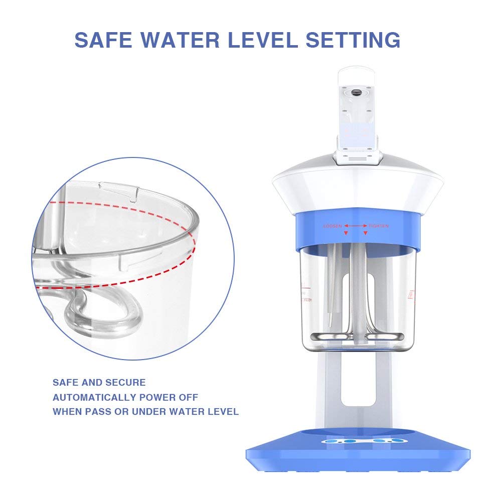 Vaporizador Facial de Ozono para Limpieza y Sauna - Abre Poros, Pulsa en Profundidad - Uso en Mesa, 220V