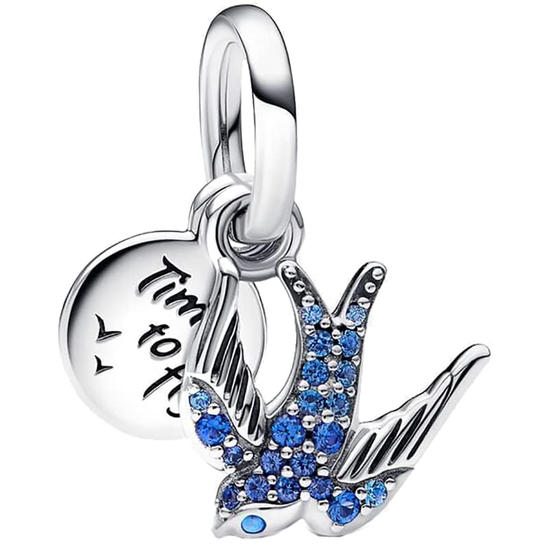 KUNVONIC Charm Anhänger Damen 925 Sterling Silber für Armband Charms Beads passend für Pandora Armband und Halskette, Kompatibel mit Europäischen Armbänder für Frauen Mädchen Z2