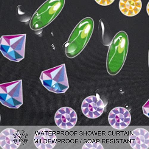 Rideau de douche coloré pour éviter les éclaboussures des enfants avec strass déco - 4