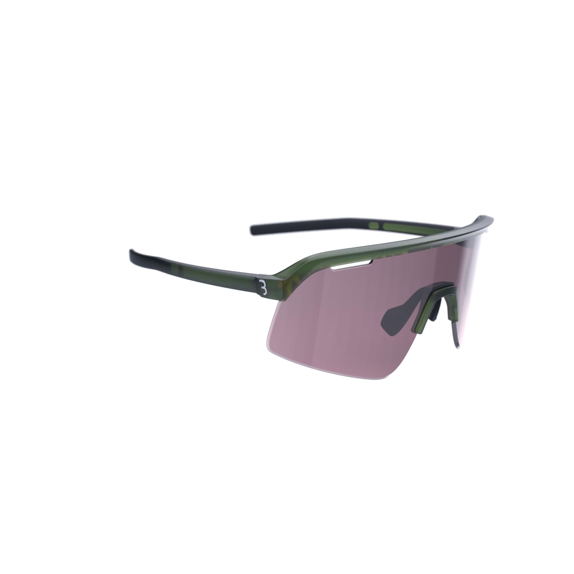BBB Cycling Glasses High Contrast Sports Glasses Professional Cycling Sunglasses Men and Women 100% UV Protection Gravel Bike Road Bike & MTB Valor FLUX Matt Transparant Green BSG-81