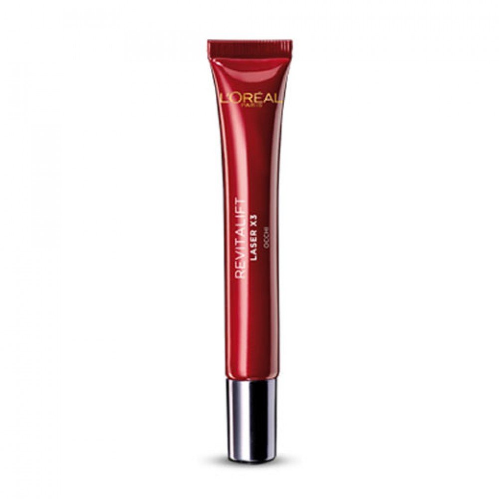 L'Oréal Paris Contorno Occhi Revitalift Laser X3, Azione Antirughe Anti-Età con Acido Ialuronico e Pro-Xylane, 15 ml