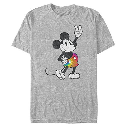 T-shirt Mickey Disney grandes tailles coupe Big & Tall pour homme en coton gris chiné
