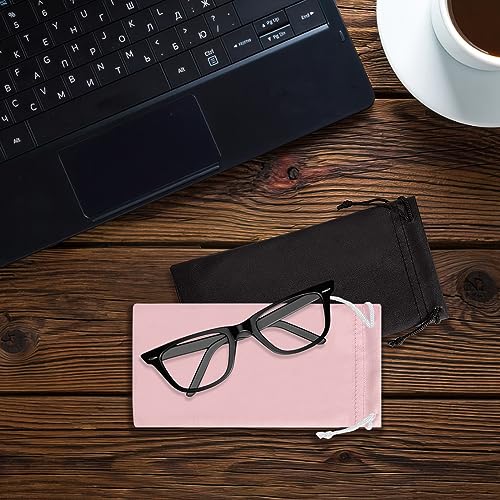 Image of 12 Pcs Microfiber Eyeglass Sunglass Pouch Soft Silm Sunglass Bag Screen Cleaning Bag