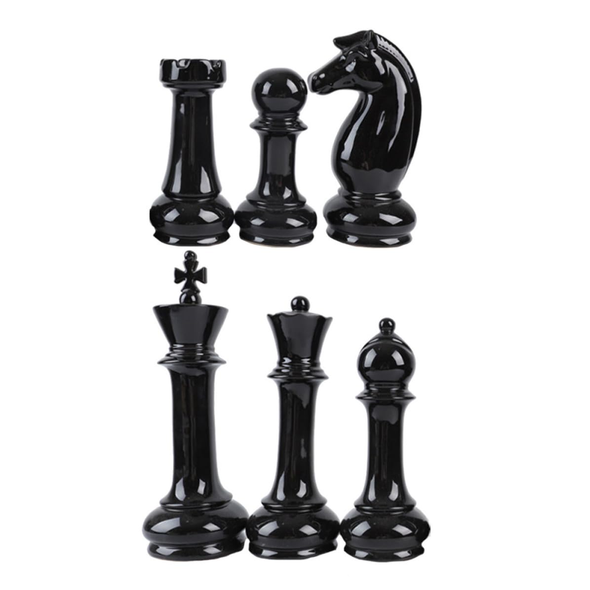 Décoration échecs céramique noire pour sublimer un salon vide