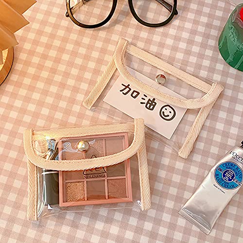 4 PCS Glitter Transparent Card Holder Waterproof Coin Purse Wallet Pouch Creadit Card Business Card Case for Women Girls (D)3