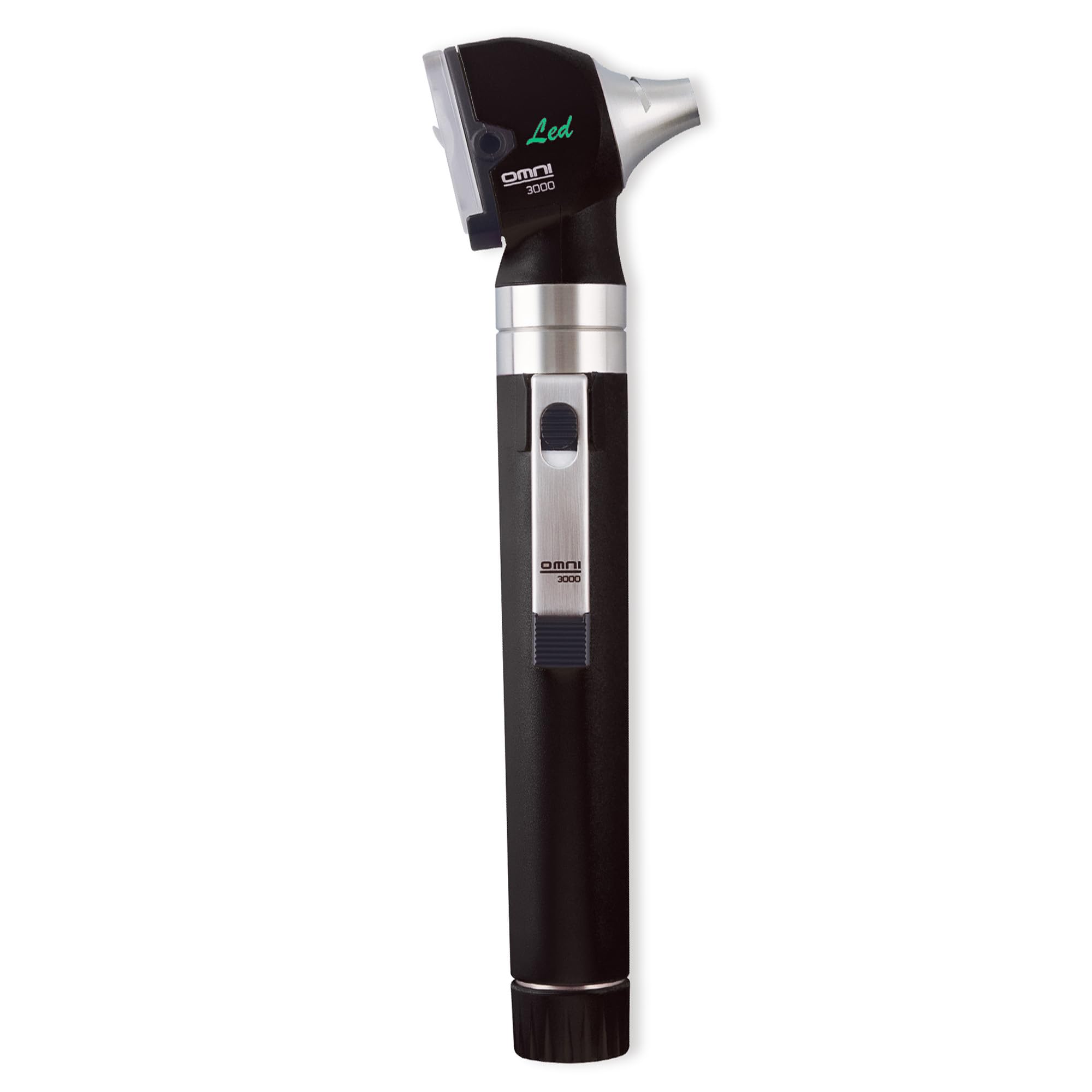 GIMA, Otoscopio Sigma con luz LED, en plástico reforzado ligero y resistente a los golpes y en acero inoxidable, negro, 31591