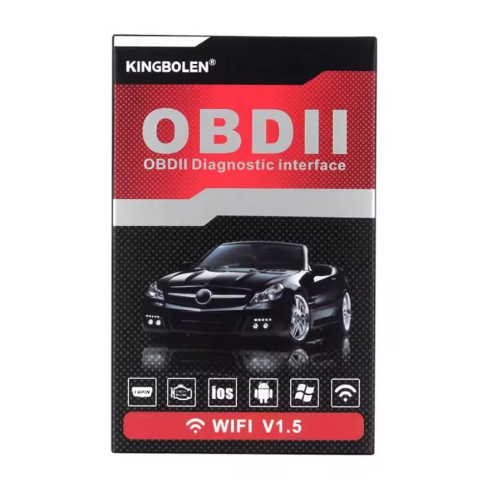 ELM327 WIFI V1.5 Strumento Diagnostico OBD2 Wireless, Lettore di Codici Scanner OBD2 Compatibile con Dispositivi IOS Android Windows, Connettore OBD 16 pin per diagnosi veicoli Multi Marche dal 1996+