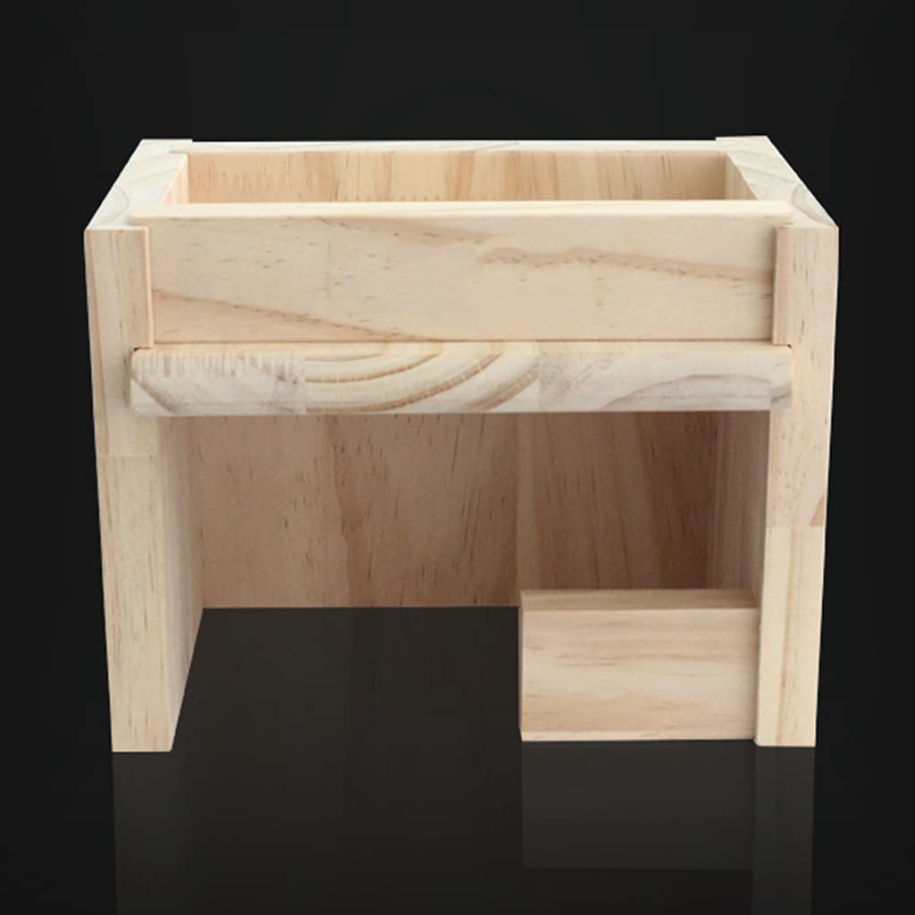 Escondite De Terrario Escalada La Caja Nido Paisajismo Madera Natural Reptil Refugio De Tortugas Cueva Suministros para Mascotas Accesorios para Terrarios (Marrón 20 * 13 * 15 cm)