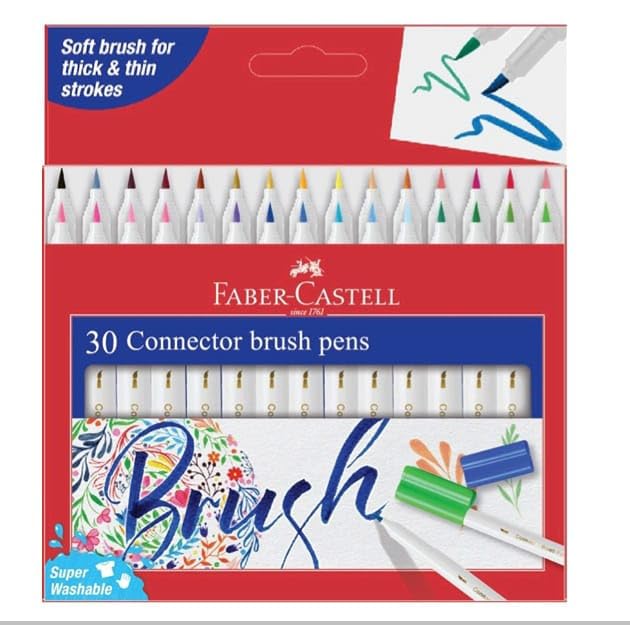 Connector Brush PENS Assorted Pack of 30