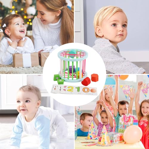 Bloques de clasificación de formas sensoriales y cubos de actividad para bebés 5