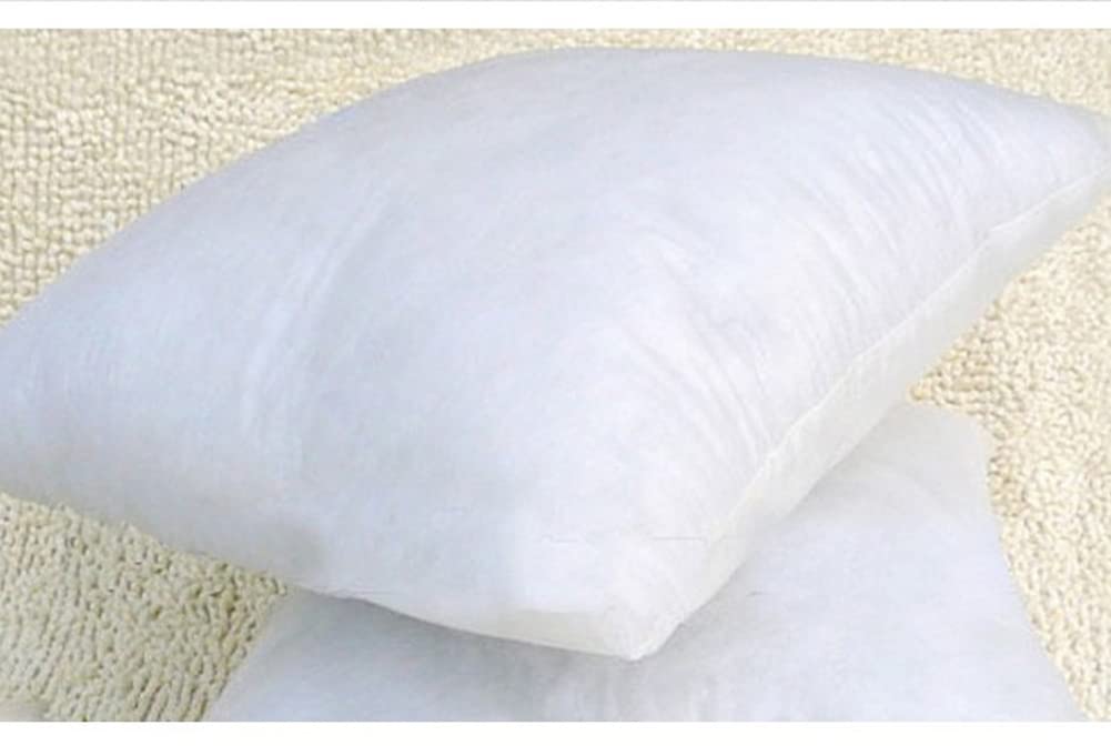 Cojín interior de relleno hipoalergénico, relleno de almohada cuadrado para sofá/sofá, comodidad de núcleo de almohada de rebote de la espalda, relleno de fibra hueca de color blanco