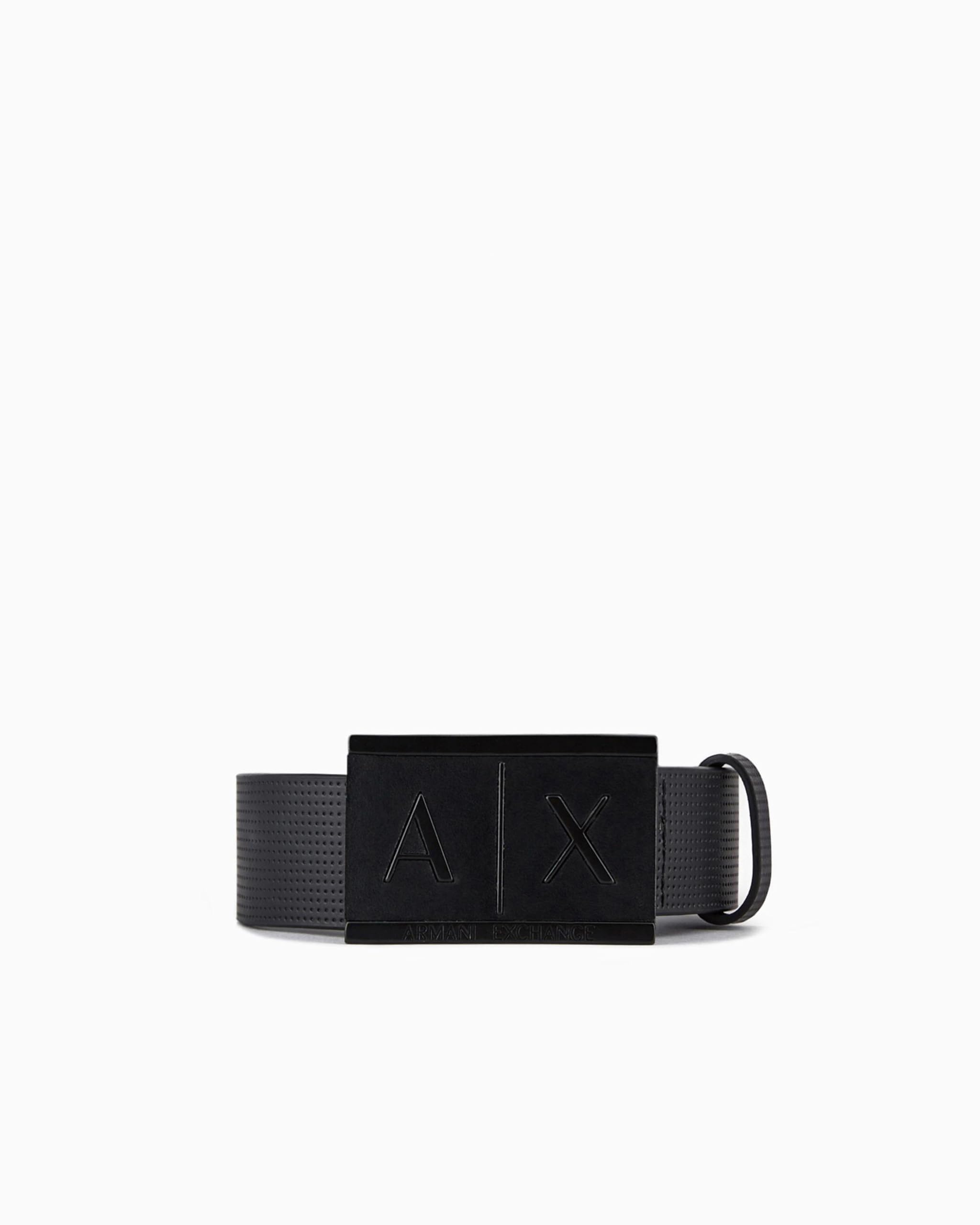 Armani Exchange leather belt with plaque Belt,