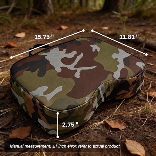 Image of Hunting Seat Cushion,Thickening Lightweight Pad, Waterproof Oxford Cloth & High-Density Sponge, Portable for Hunting, Camping, Stadium