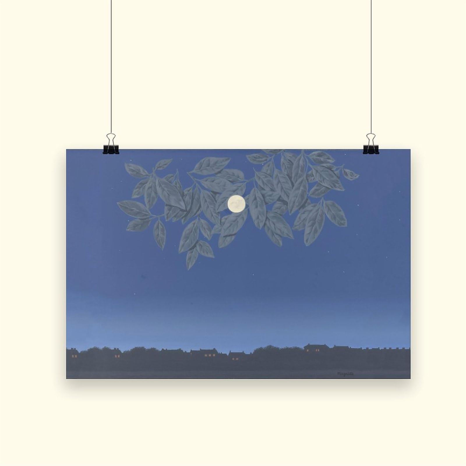WCYB Het Onbeschreven Blad Nerki Magritte plakat surrealizm wydruki na płótnie Deco obrazy ścienne Unframe 40,6 cm szer. x 61 cm W