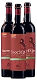 3 Bottiglie Bucefalo Rosso Biologico da Uve Appassite, Montepulciano d'Abruzzo Lunaria, 14,5% Vol, 750 ml, 3 Bottiglie