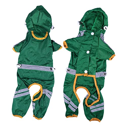 HOLIDYOYO Medium Dog Raincoat Dog Rain Slicker Waterproof Rain Jacket Pomeranian Raincoat s (Dark)