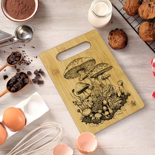 Tabla de Cortar de Bambú con Diseño de Hongo miniatura 2