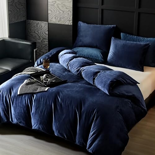 Lanqinglv Plüsch Bettwäsche 135x200 Biber Flauschig Flanell Winter Warm – Ansicht 2