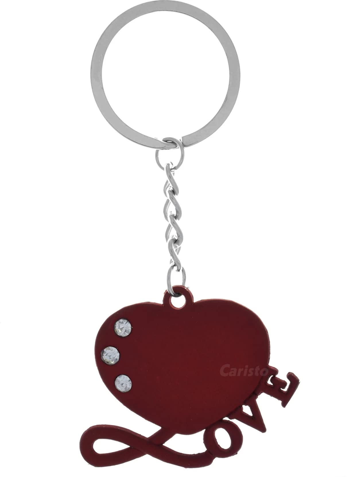 caristo Red Heart Cupid Couple I Love You Valentine's Day (P-KC-HEART) Metal Keychain for Girls Women-picture-10