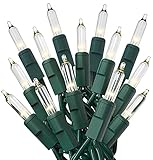 100-Count Clear Green Wire Christmas Lights Set Xmas Tree Lights for Christmas Decorations, Wedding, Holiday, Party, Home, String Lights, Outdoor by Prextex