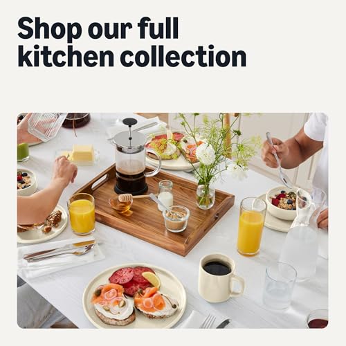 Image of Amazon Basics Glazed Stoneware Coffee Mugs, Ceramic 4-Piece Set, 16 oz, Microwave and Dishwasher-Safe, Ivory