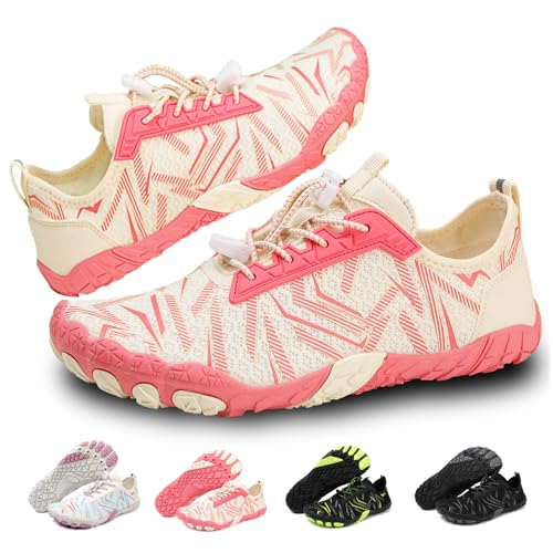 Image of Beach Water Shoes for Women Men Quick Dry Non-Slip Wide Toe Hike Barefoot Footwear for Beach Pool Aqua Swim Surf Walk