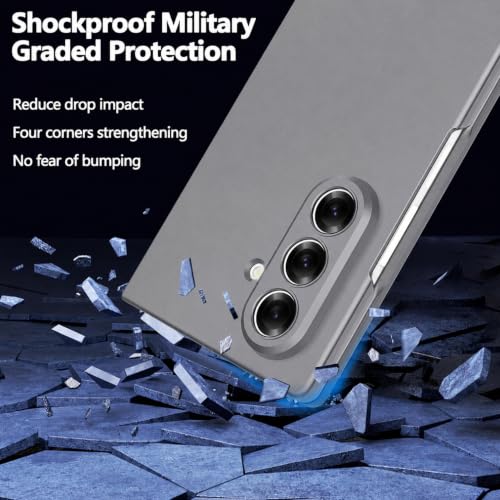 Image of TechTrendz Hard PC Ultra Slim Matte Case for Samsung Galaxy Z Fold 8 Ultra,Shockproof Anti Scratch Protective Cover with Wireless Charging Compatible with Z Fold 8 Ultra 5G (Cold Mountain Ash) Gray