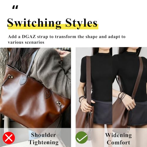 Image of DGAZ Vachetta Leather Crossbody Strap for Neverfullbag with Gift Box, Handmade DIY purse strap