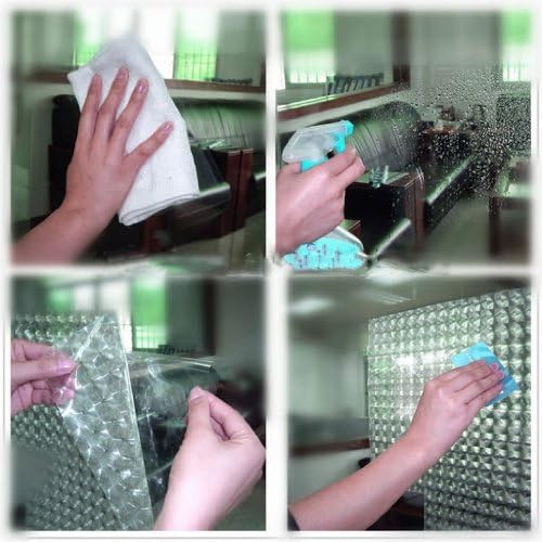 Miniatura 6 de Windowpix Lámina para ventana con patrón Aspen Revival de 12 x 12 pulgadas, película estática con filtro UV, ahorro de energía