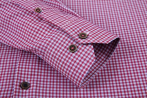 Alex Vando Mens Button Down Shirts Wrinkle Free 4-Way Stretch Print Business Casual Shirt