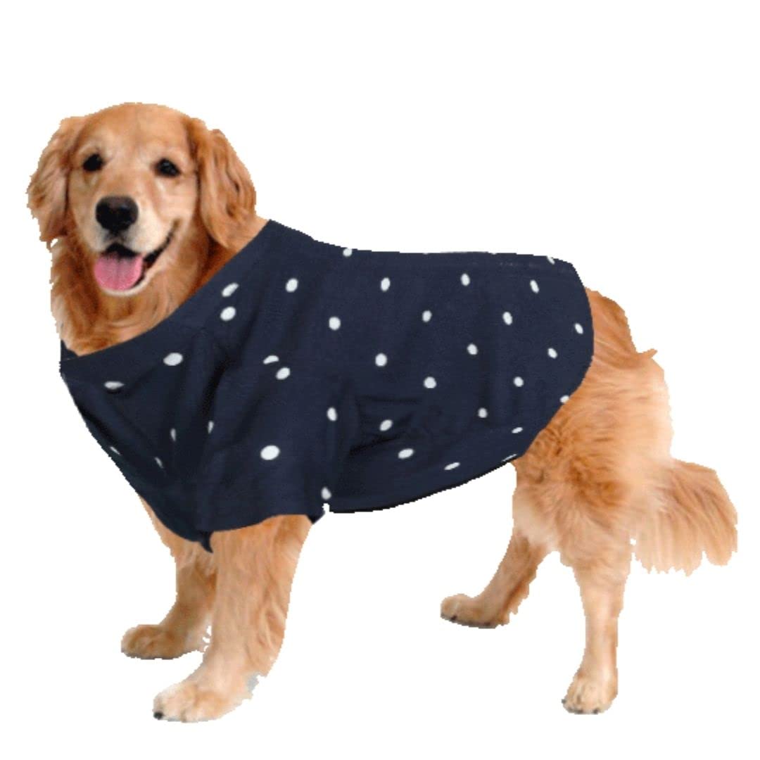 Sage Square Funky Soft Material Dog Shirt | Cool/Funky Print Pet | Soft Light Weight | Comfortable & Breathable Dog Clothing | Trendy Vest Outfit (XXLarge - 28 inch) (Polka Blue) (B0B6RM3BY7) Amazon Price History, Amazon Price Tracker