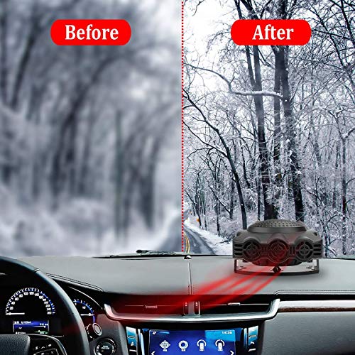 Lord Eagle Portable Car Heater, Car Defroster 30 Seconds Fast Heating Quickly 12V 150W Auto Heater Cooling Fan (Black)…
