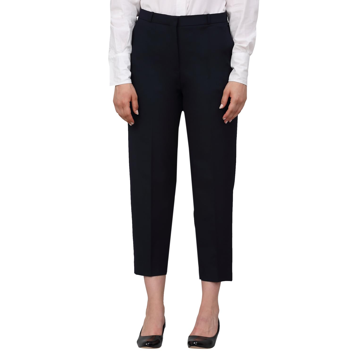 cantabil Solid Non Pleated Regular Fit Mid Rise Formal Trouser for Women | Formal Pants for Women | Formal Wear Regular Fit Trouser for Women (P_LTRF00007)-picture-16