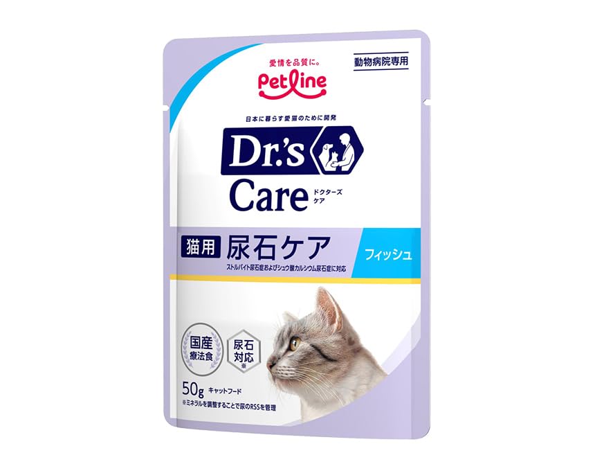 ドクターズケア ウェット 猫用尿石ケア フィッシュ 50g×12袋