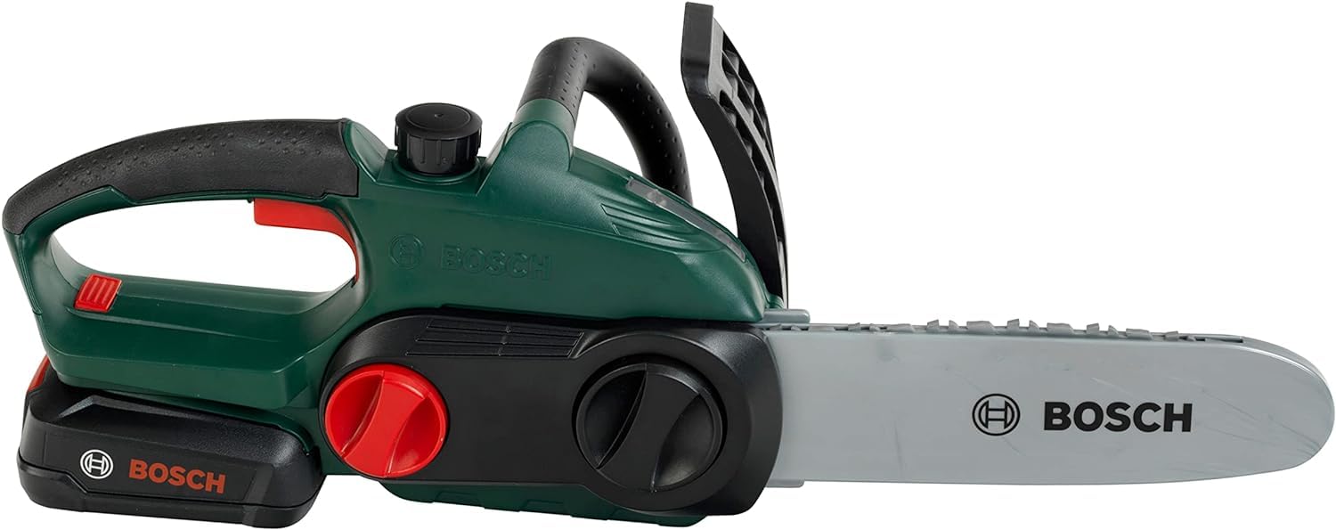 Theo Klein Motosega Bosch Riproduzione Fedele All'Originale, Misura di Bambino, Effetti Sonori E Luminosi, Gioco & 8567 Gioco Avvitatore A Batteria Bosch, Trapano/Cacciavite con Attacchi Rotanti