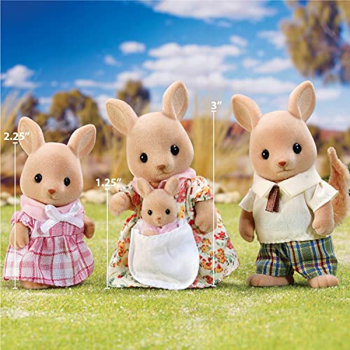 Calico Critters, Hopper Kangaroo Family, Dolls, Dollhouse Figures, Collectible Toys #TOP1
