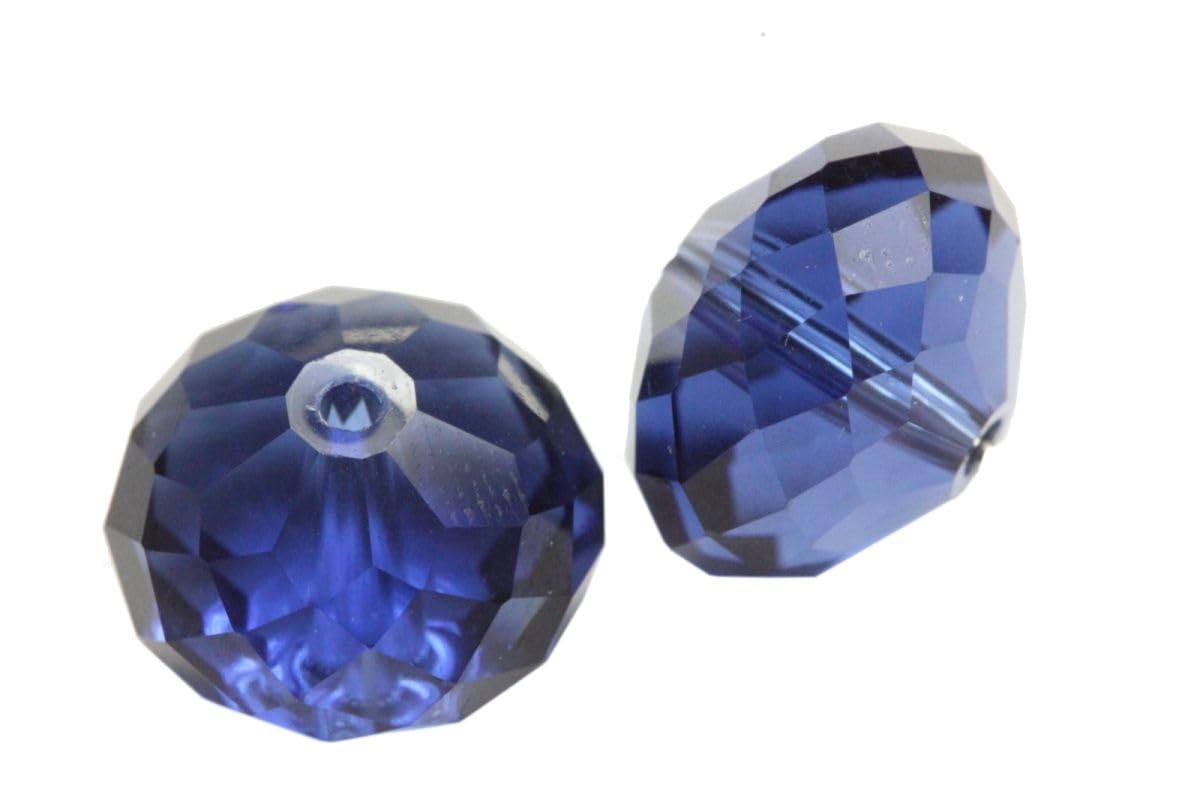 100 cuentas de cristal austriaco Rondelle de Adabele de 8 mm, espaciador Rondelle, color índigo, compatible con cristales Swarovski 5040, Preciosa SS1R-820